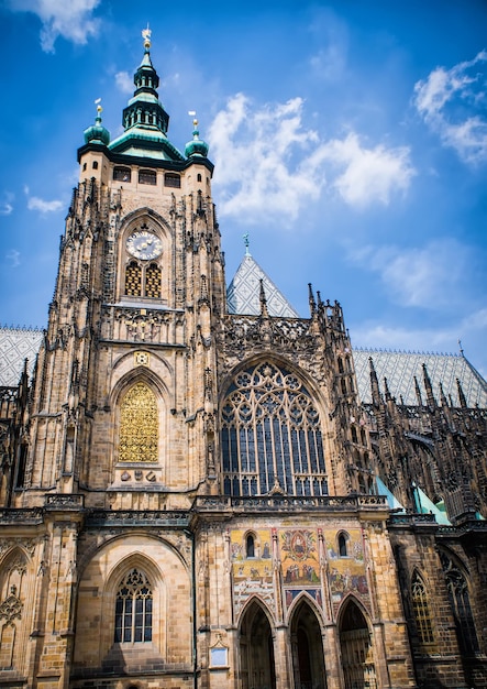 Foto praagse burcht sint-vituskathedraal