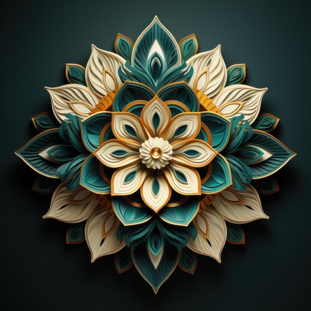 Prachtig 3D-mandala-ontwerp