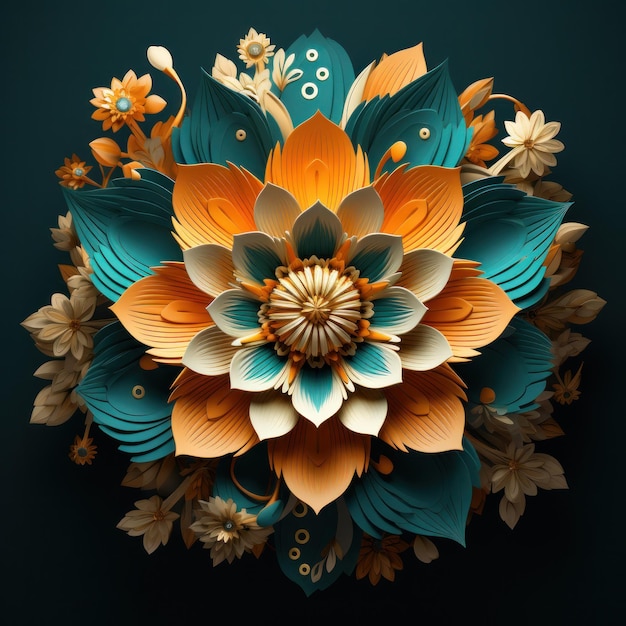 Prachtig 3D-mandala-ontwerp