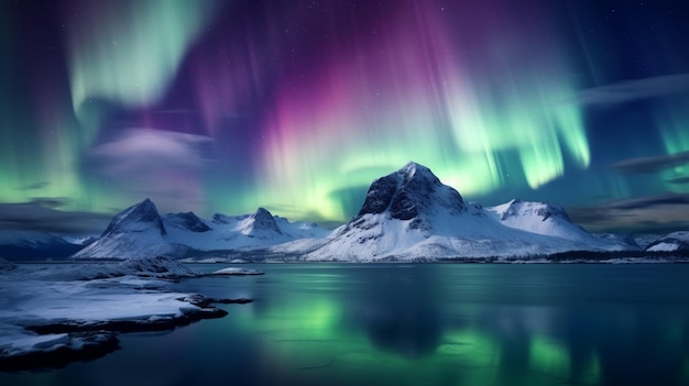 Prachtig Aurora Borealis-landschap