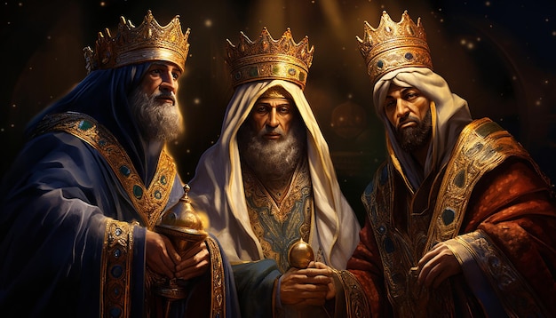 prachtig beeld van de drie koningen