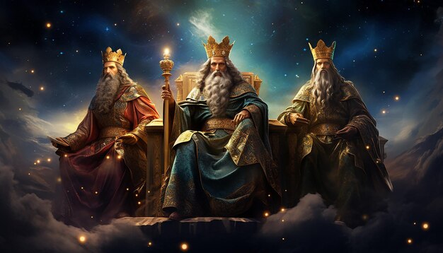 Foto prachtig beeld van de drie koningen