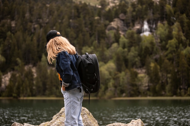 Foto prachtig bergboslandschap