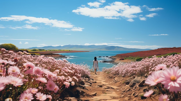 prachtig bloemenveldlandschap