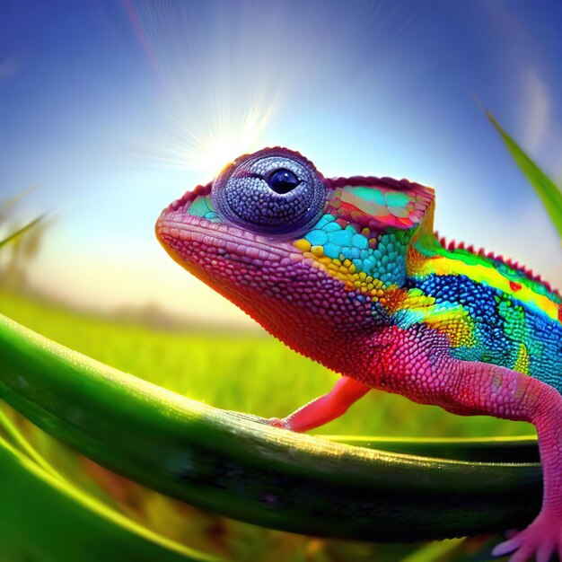 Foto prachtig dier met magische kleuren