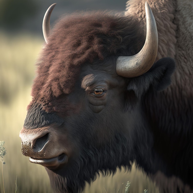 Prachtig exemplaar van generatieve ai-technologie van bizons