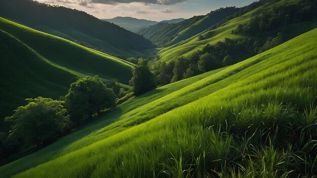 Prachtig groen berglandschap.