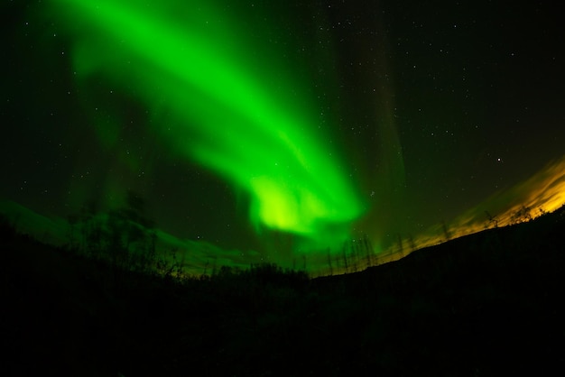 Prachtig groen noorderlicht