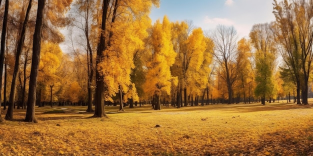 Foto prachtig herfstbos generatieve ai