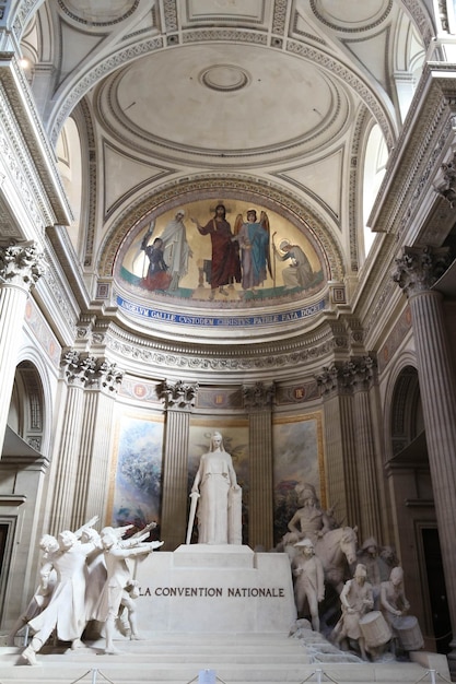 Prachtig interieur van Pantheon, UNESCO-werelderfgoed Parijs Frankrijk