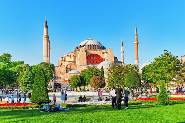 Prachtig landschap hagia sophia museum-hagia sophia is een voormalige grieks-orthodoxe christen