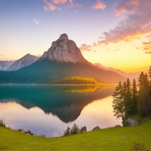 Prachtig landschap van bergen en meren