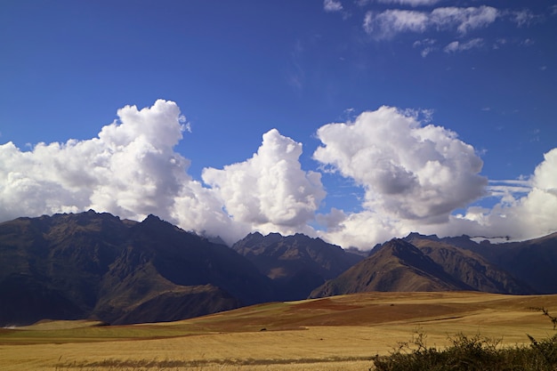 Prachtig landschap van de heilige vallei van de Inca's, provincie Urubamba, regio Cusco, Peru