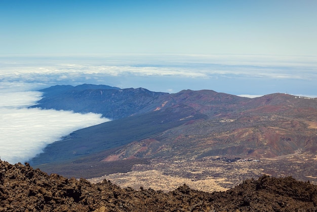 Prachtig landschap van het nationale park Teide, Tenerife, Canarische eiland, Spanje
