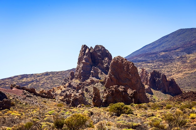 Prachtig landschap van het nationale park Teide, Tenerife, Canarische eiland, Spanje