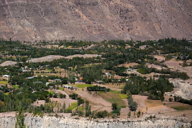 Prachtig landschap van Hunza Valley langs Karakoram Highway Gilgit Baltistan Pakistan