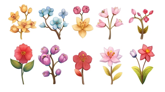 Prachtig levendig aquarel bloemenboeket van kleurrijke bloemen in de natuur