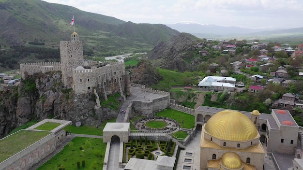 Foto prachtig luchtbeeld van de vesting van rabat in akhaltsikhe