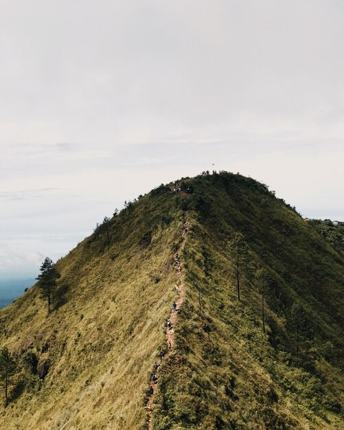 prachtig luchtfoto uitzicht op de lucht in merbabu montain