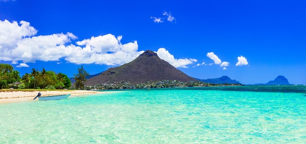 Prachtig Mauritius eiland met prachtig strand Flic en flac