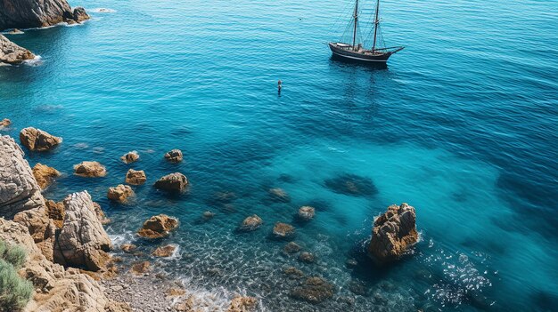 Foto prachtig mediterraan zomerlandschap