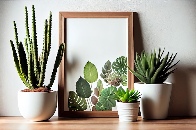 Prachtig Mockup-frame voor huisplanten