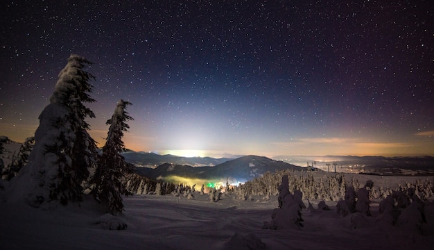 Prachtig mooi uitzicht op het skigebied