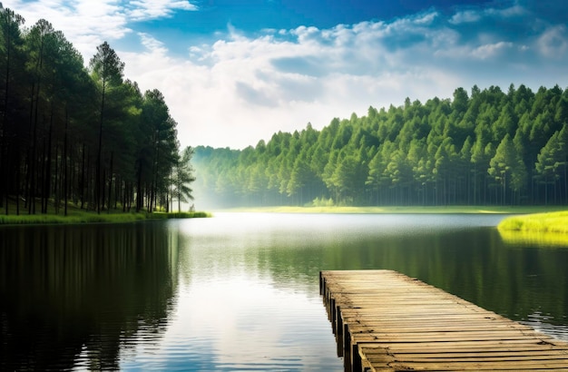 Prachtig natuurmeer en bos