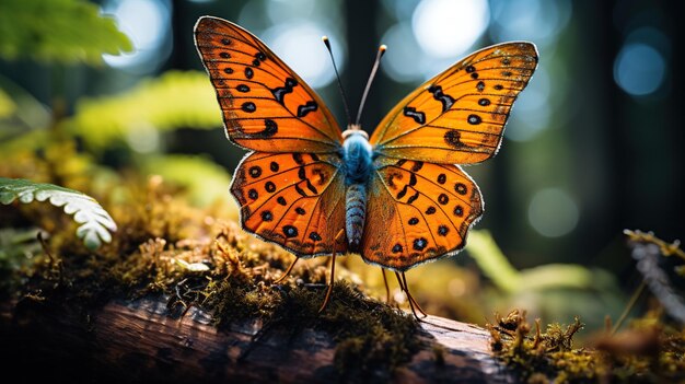 Prachtig oranje vlinderinsect AI gegenereerd beeld