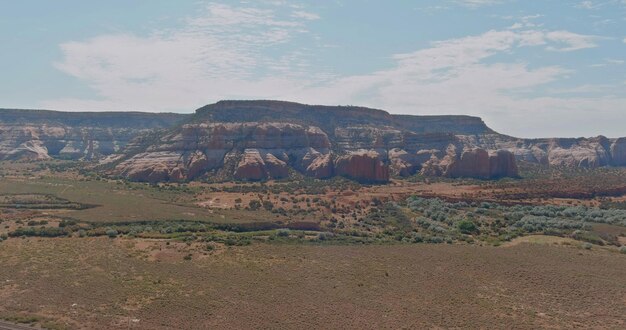 Prachtig panoramisch overzicht canyon vallei woestijnlandschap in berg Arizona