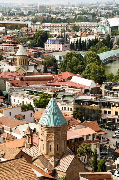 Prachtig panoramisch uitzicht op Tbilisi