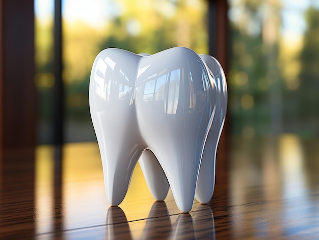 Prachtig porseleinen tandheelkundige meesterwerk Een grandioze decoratieve tandgeneratieve AI