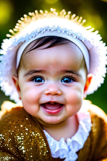 Foto prachtig schattig lief grappig blij babyportret van 2 maanden oud