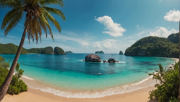 Foto prachtig strand in thailand.