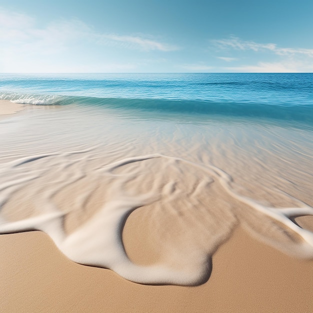 Prachtig strand met zacht zand en blauw water