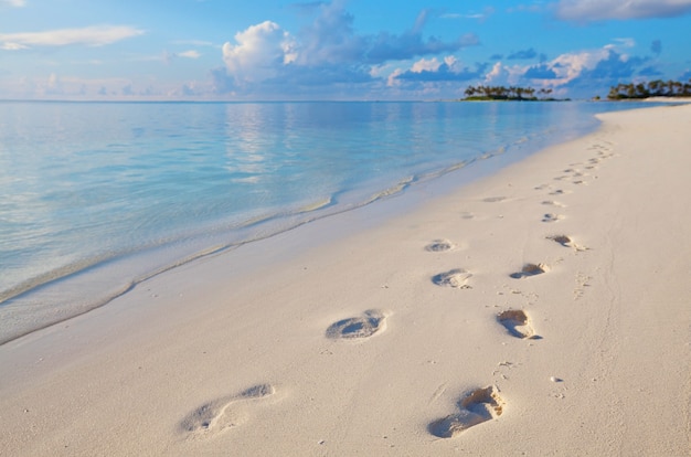 Prachtig strand op de Malediven.