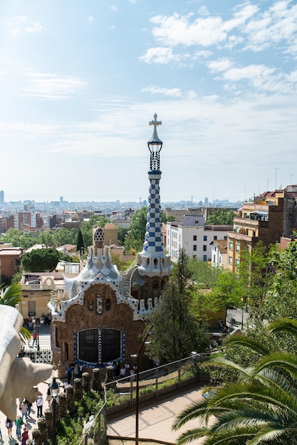 Prachtig uitzicht in Parc Guell, Barcelona,