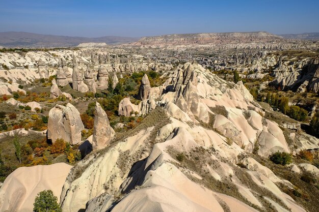 Prachtig uitzicht op de bergen en rotsen in Cappadocië, Turkije, Turkije Foto van hoge kwaliteit