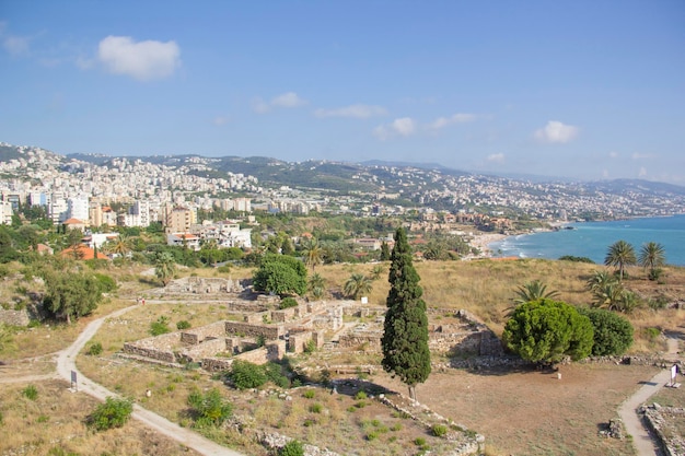 Prachtig uitzicht op de oude stem van Byblos (ook bekend als Jubayl of Jebeil), Libanon