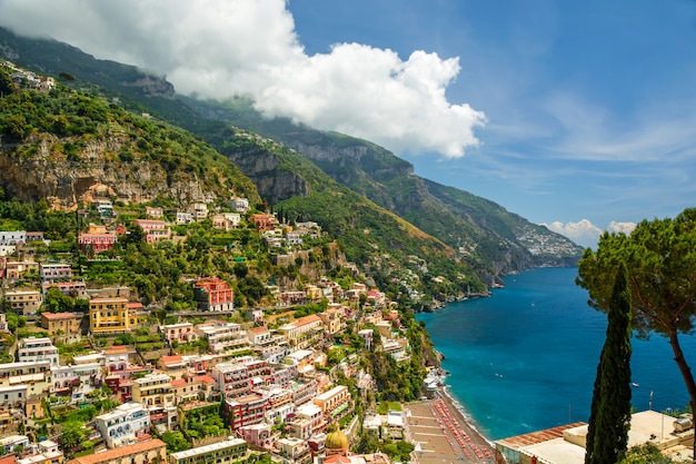 Prachtig uitzicht op de stad Positano, Italië