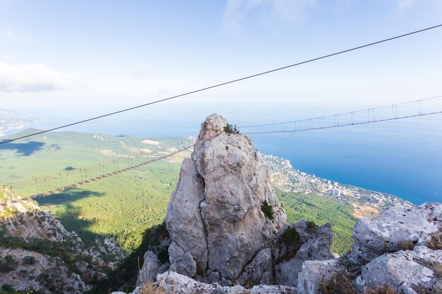 Prachtig uitzicht op de toppen van de AiPetri-berg op de Krim