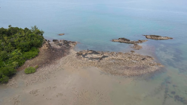 Prachtig uitzicht op een strand