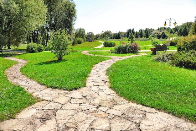 Prachtig uitzicht op groen park