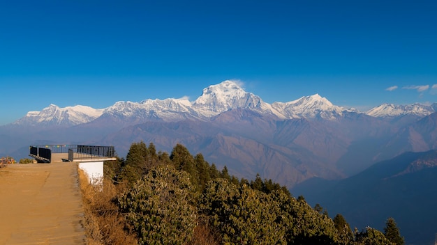 Prachtig uitzicht op het Annapurna-gebergte Nepal