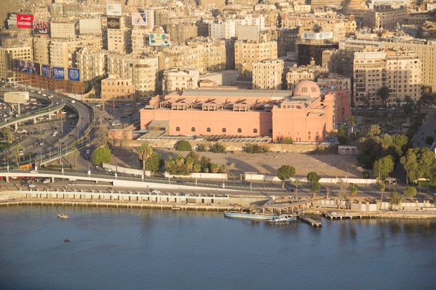 Prachtig uitzicht op het centrum van Caïro vanaf de Cairo Tower in Caïro, Egypte
