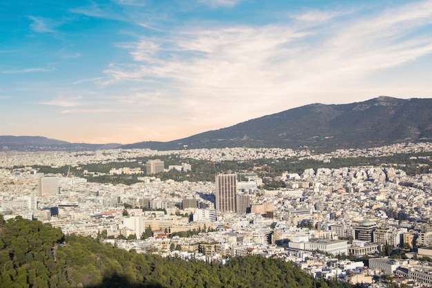 Prachtig uitzicht op het landschap van Athene, Griekenland