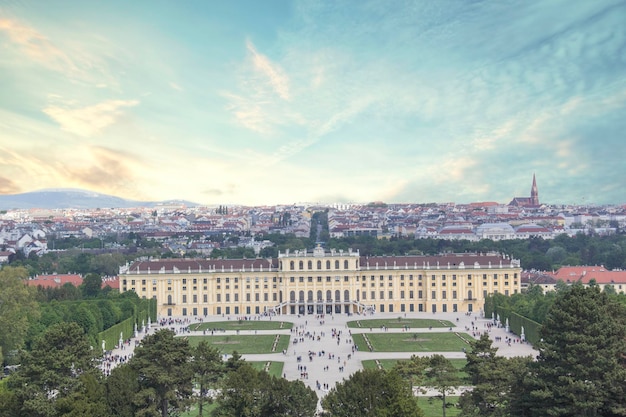 Prachtig uitzicht op het Schnbrunn-paleis in Wenen, Oostenrijk