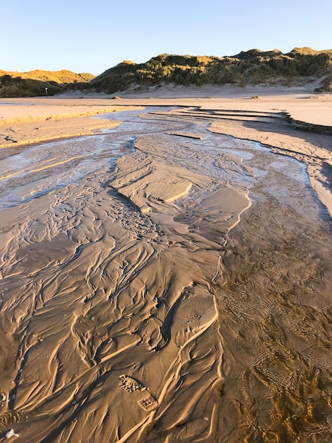 Foto prachtig uitzicht op het strand tegen de hemel