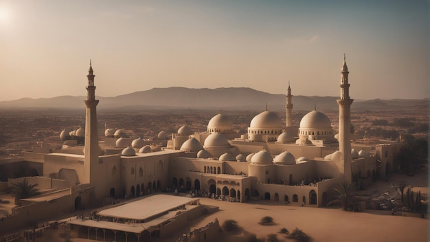 prachtig uitzicht op Madina Islamitische achtergrond