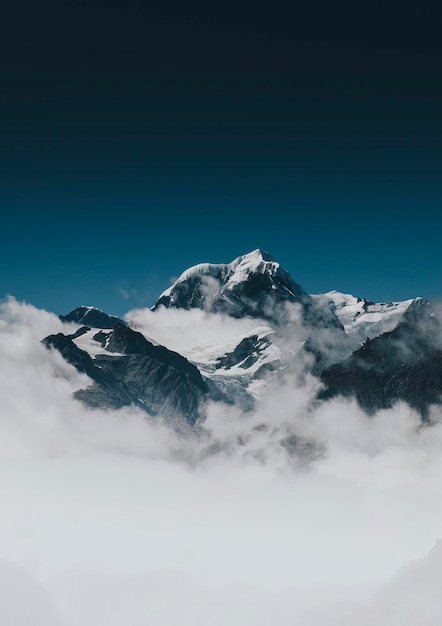 Prachtig uitzicht op Mount Cook, Nieuw-Zeeland